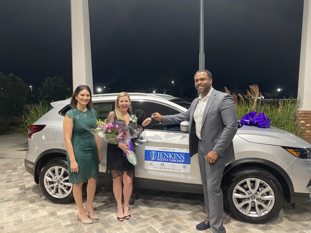 Teacher of the Year Jessica Woods Jenkins Auto Group Nissan Rogue